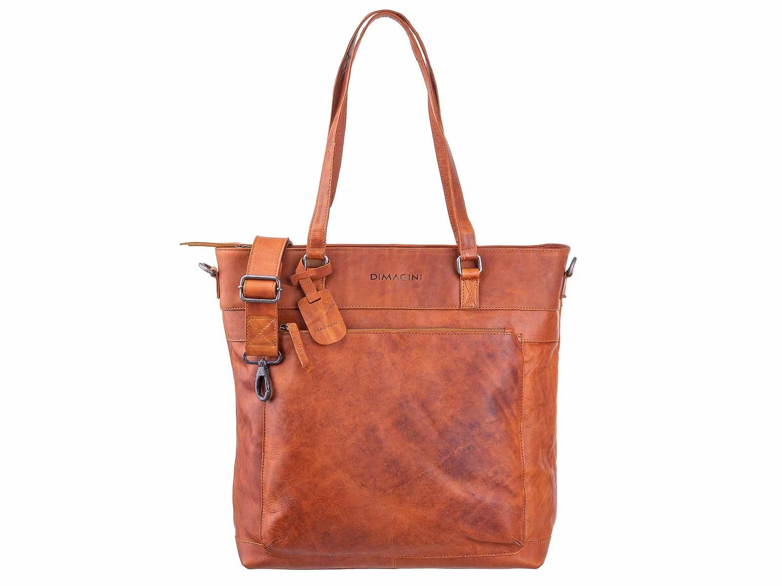 DIMAGINI Aktentasche Laptoptasche (1-tlg) Cognac