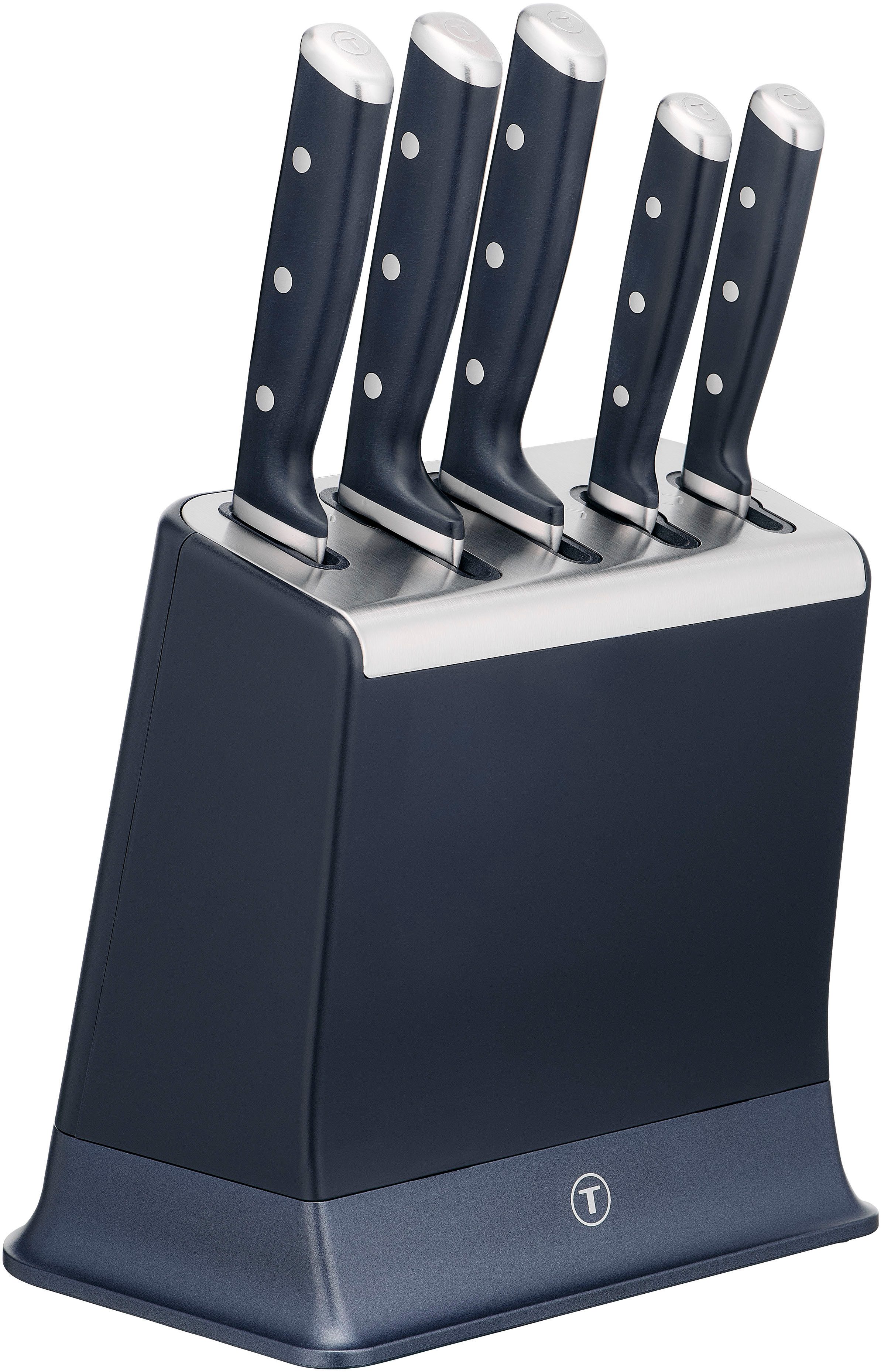 Tefal Messer-Set EverSharp Pro (Set, 6-tlg), selbstschärfender Messerblock, Klinge aus deutschem Edelstahl