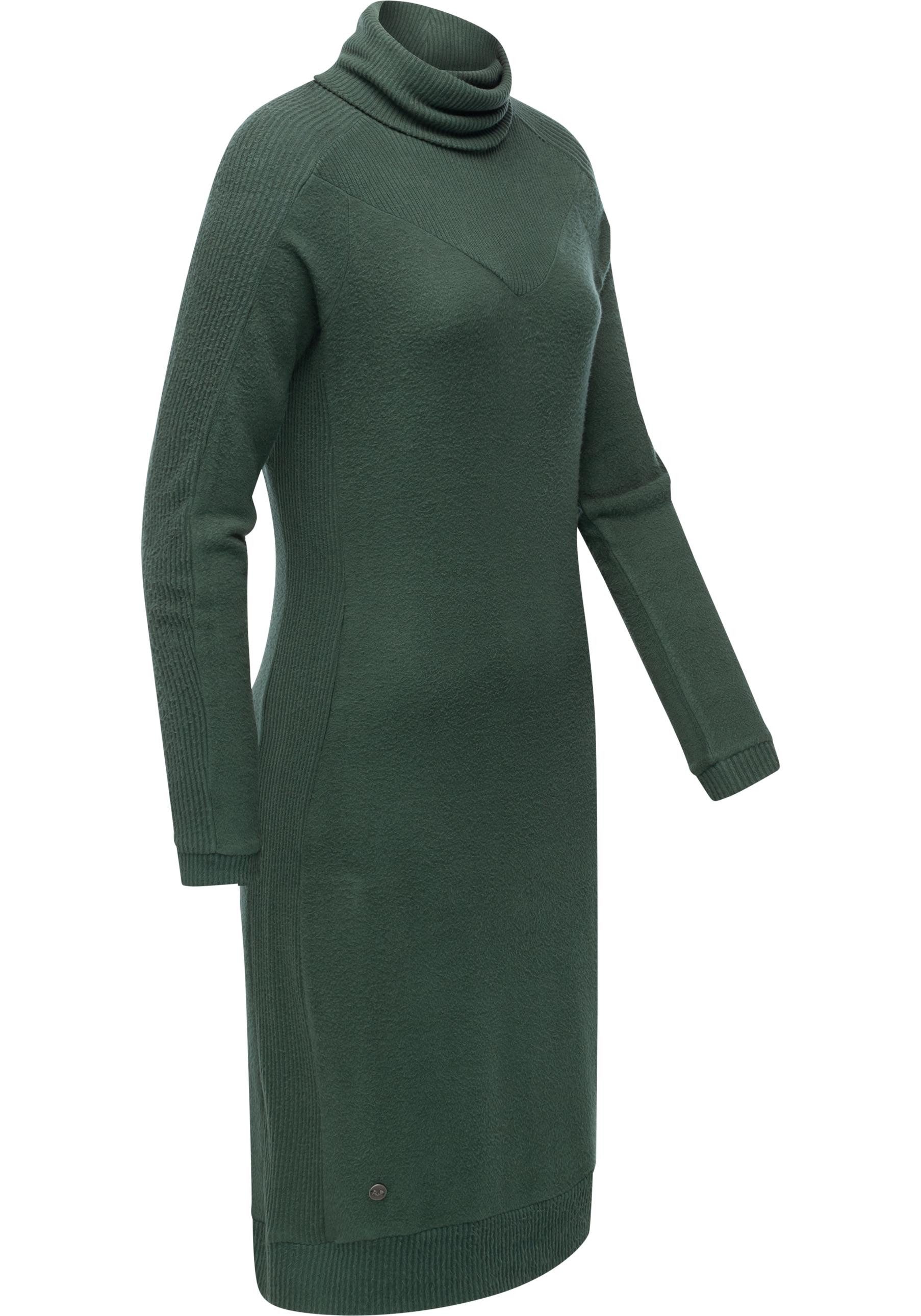 Ragwear Jerseykleid Peona Modisches Damen Pulloverkleid mit Rollkragen