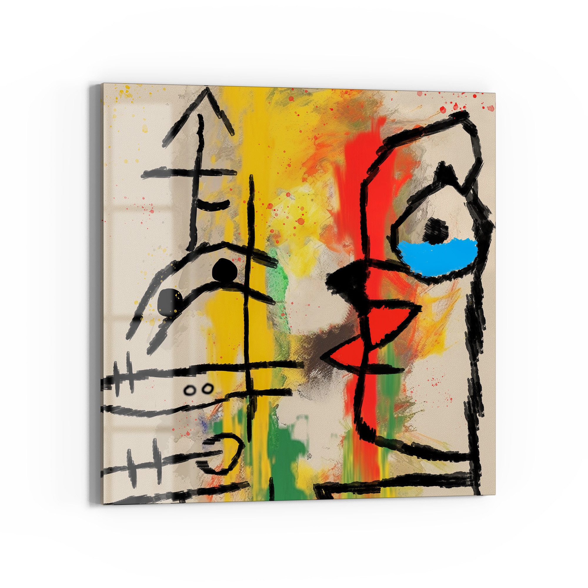 DEQOART Magnettafel 'Urformen der Moderne', Whiteboard Pinnwand beschreibbar
