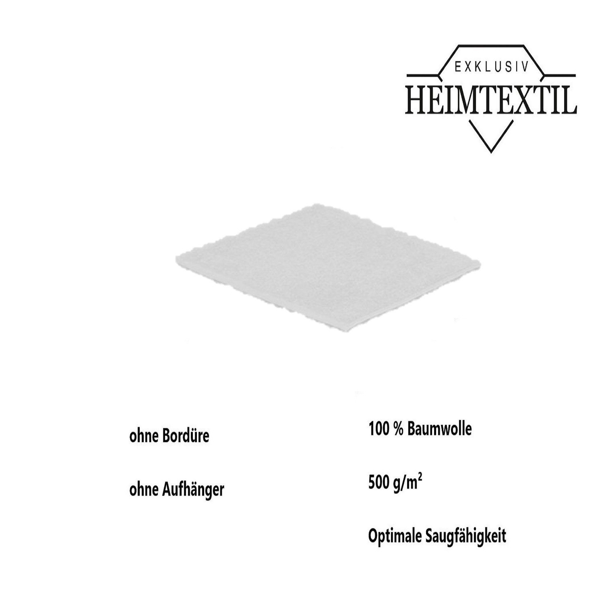 EXKLUSIV HEIMTEXTIL Handtuch Handtuch Spar Set Baumwolle 500 g/m², Frottee (12-St), ohne Bordüre