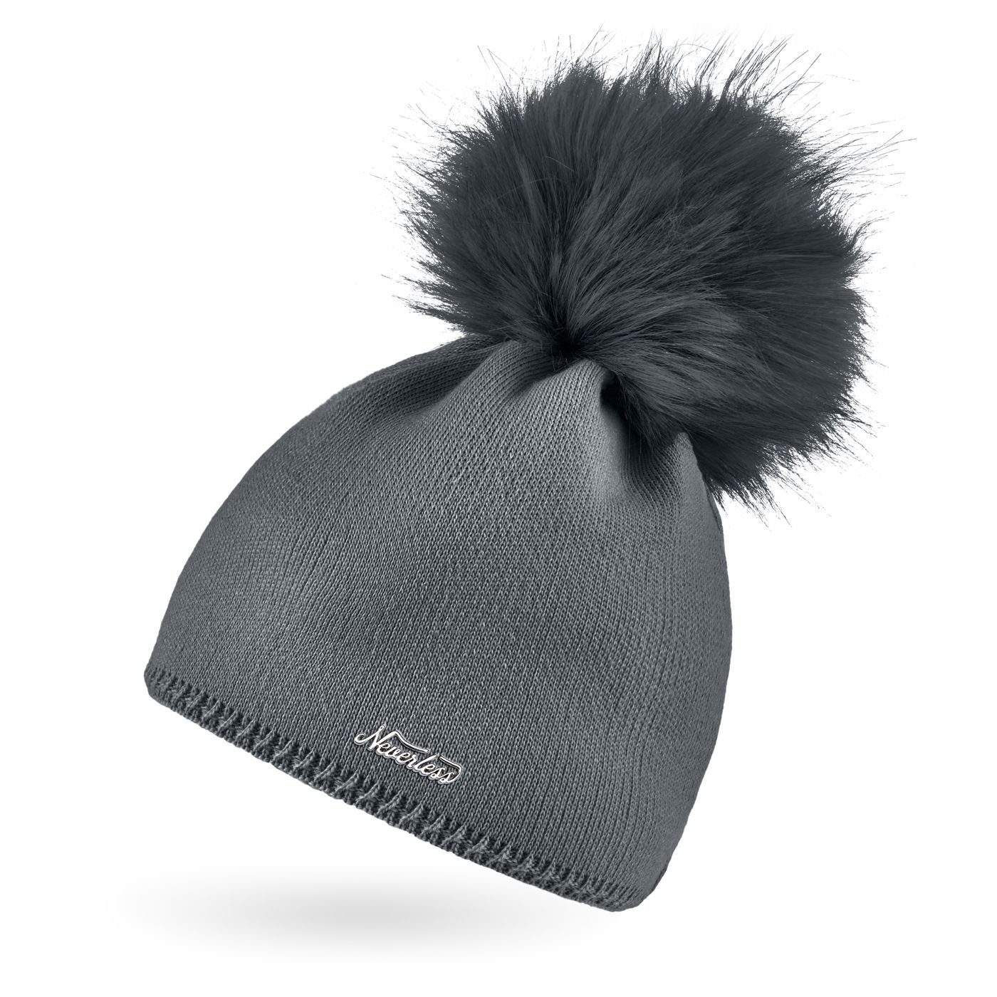 Neverless Bommelmütze Damen Strickmütze Strick-Beanie mit Bommel Winter-Müt günstig online kaufen