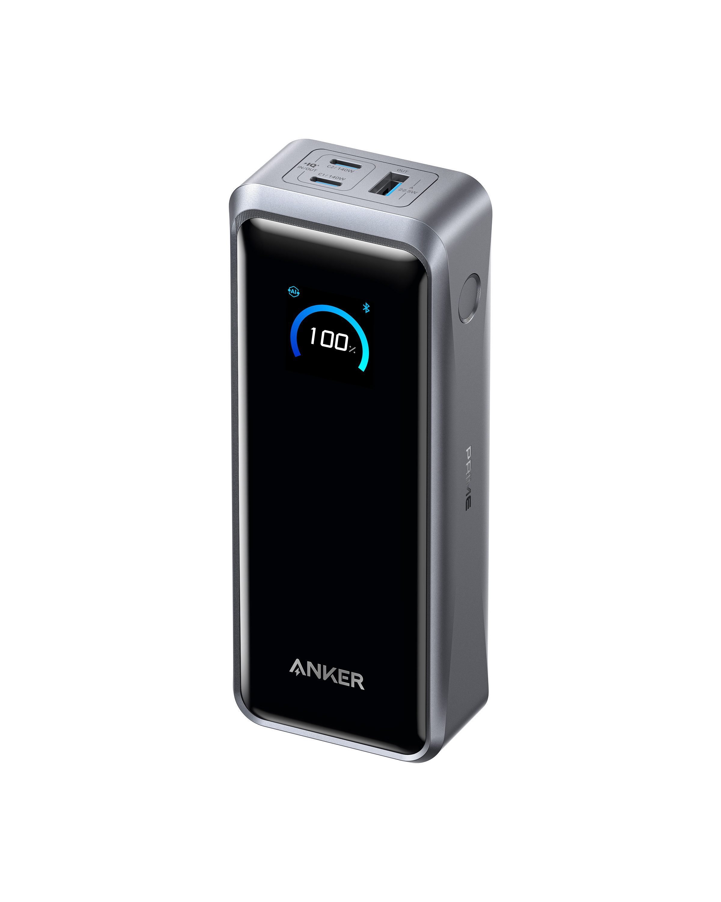 Anker Anker Prime Powerbank 26250mAh, 300W max, bidirektionales Laden Powerbank 250W Dual-Input & 140W Single-Port, TSA-zugelassen, App-Steuerung, Display 26250 mAh (5 V), kompatibel mit MacBook Pro & iPhone 17/16 (ohne Ladebasis)