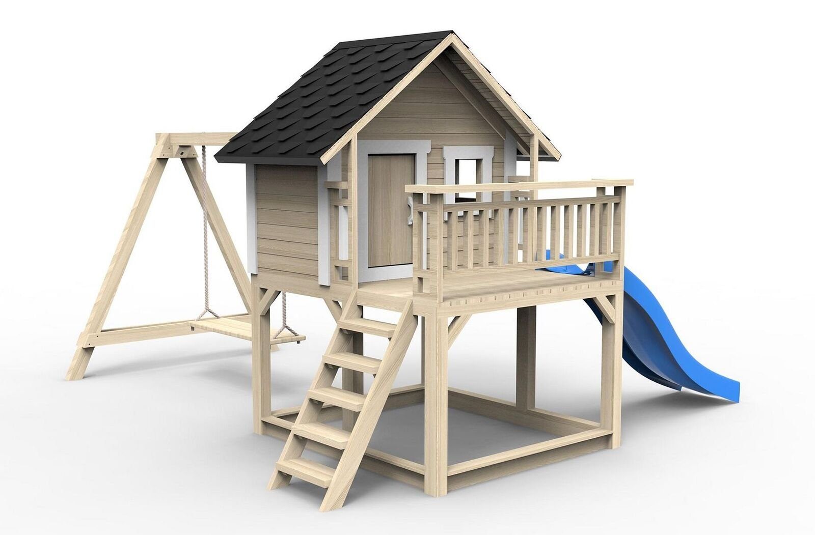 Spielturm Spielplatz Baumhaus Rutsche Kinder Hütte Spielturm Holzhaus