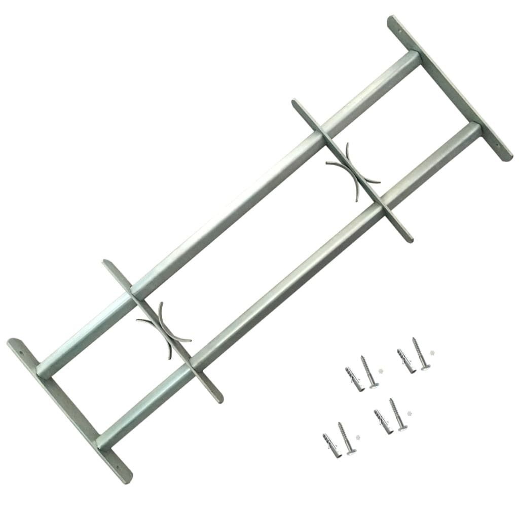 vidaXL Fenster Fenstergitter Verstellbar mit 2 Querstäben 700-1050 mm, (1 St)