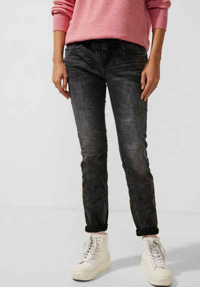 STREET ONE High-waist-Jeans mit formgebender Passe hinten und vorne