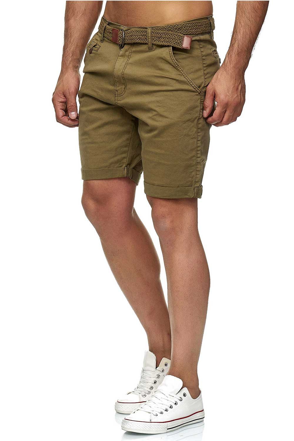 INDICODE Shorts Herren kurze Hose mit Gürtel - Conor - Aus Baumwolle - Regular Fit Freizeithose - Sportlich eleganter Look - Bequemes Stretch Material – Bild 2 von 4