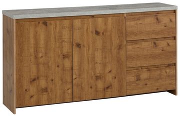 Home affaire Sideboard Maribo, im modernen Landhaus-Stil, mit schöner Betontopplatte, Breite 150 cm