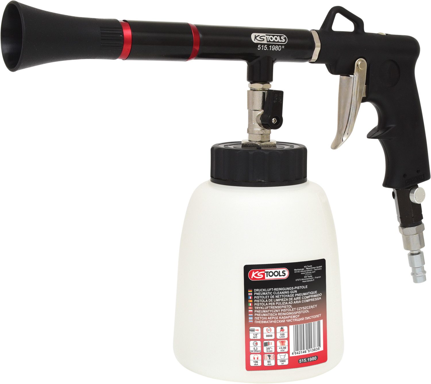 KS Tools Ausblaspistole Druckluft-Reinigungs-Pistole (515.1980)