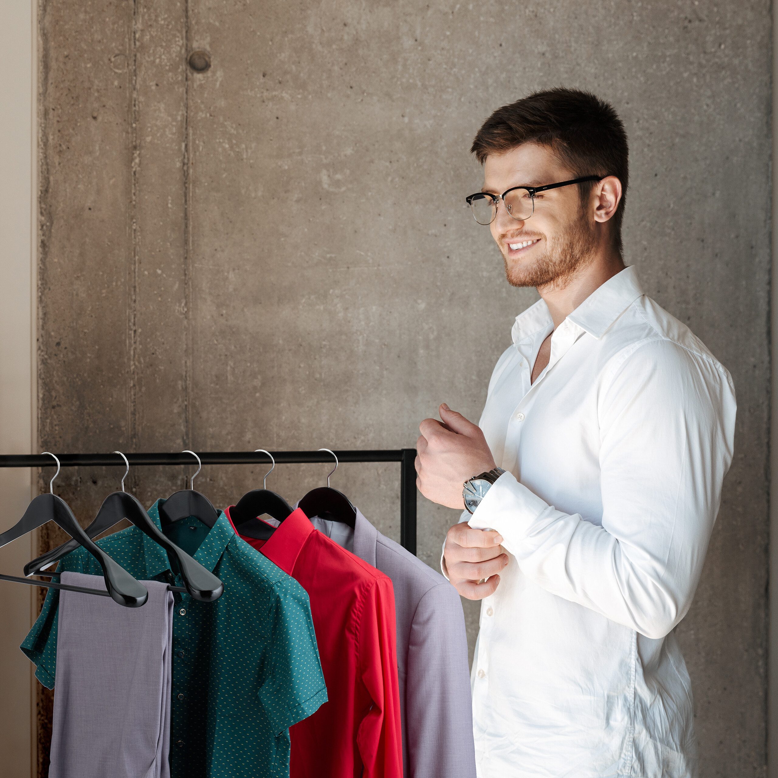 relaxdays Kleiderbügel Anzug Kleiderbügel 5er Set, (5er Set), schwarz günstig online kaufen