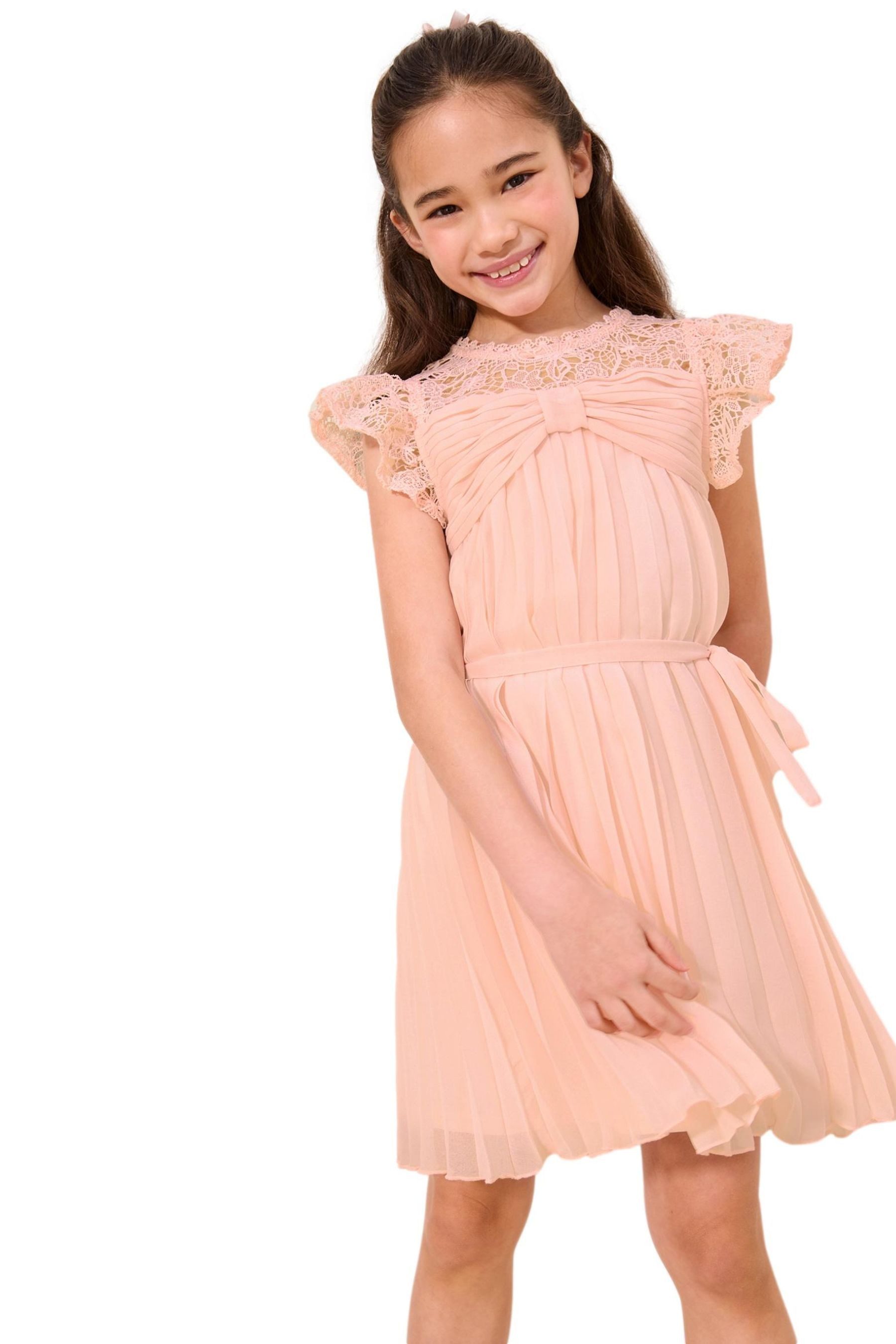 Partykleid Lipsy festliches plissiertes Kleid mit Schleife