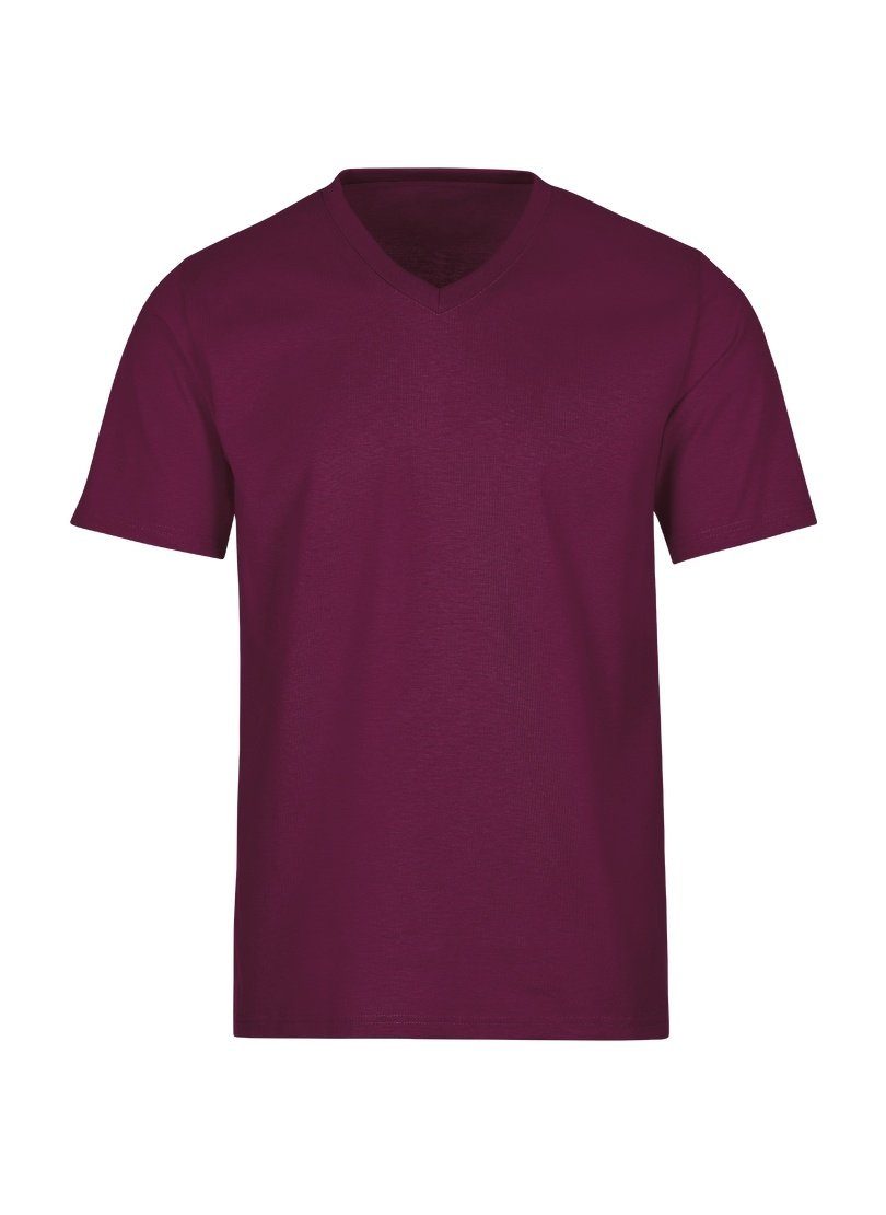 Baumwolle DELUXE sangria Trigema V-Shirt T-Shirt TRIGEMA