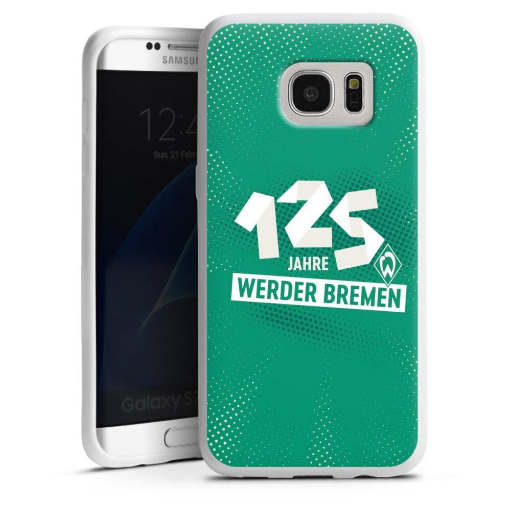 DeinDesign Handyhülle 125 Jahre Werder Bremen Offizielles Lizenzprodukt, Samsung Galaxy S7 Edge Silikon Hülle Bumper Case Handy Schutzhülle