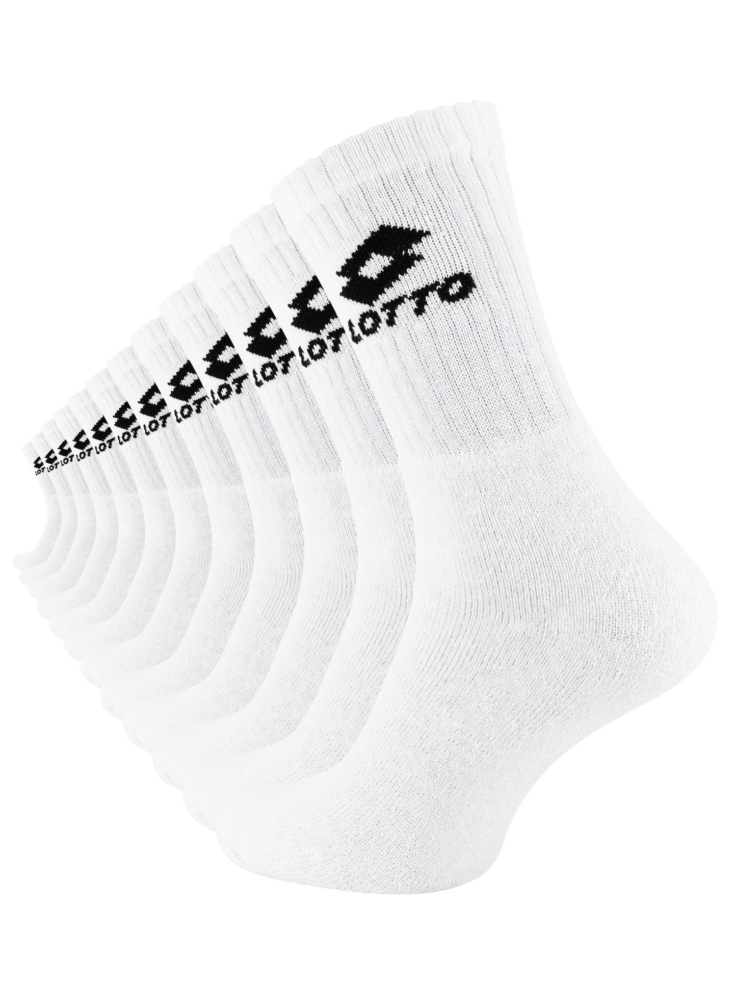Lotto Socken Tennissocken (12-Paar) mit stoßdämpfendem Vollfrottee-Fußbett