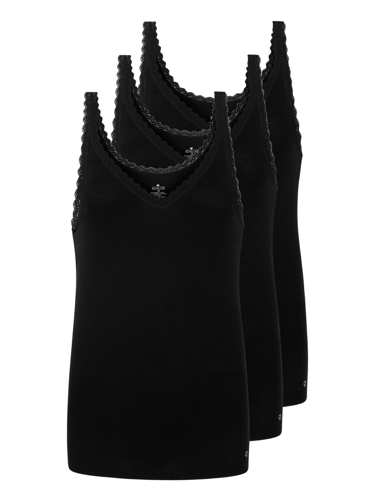 Achseltop 3er Pack Damen Achseltop Viskose
