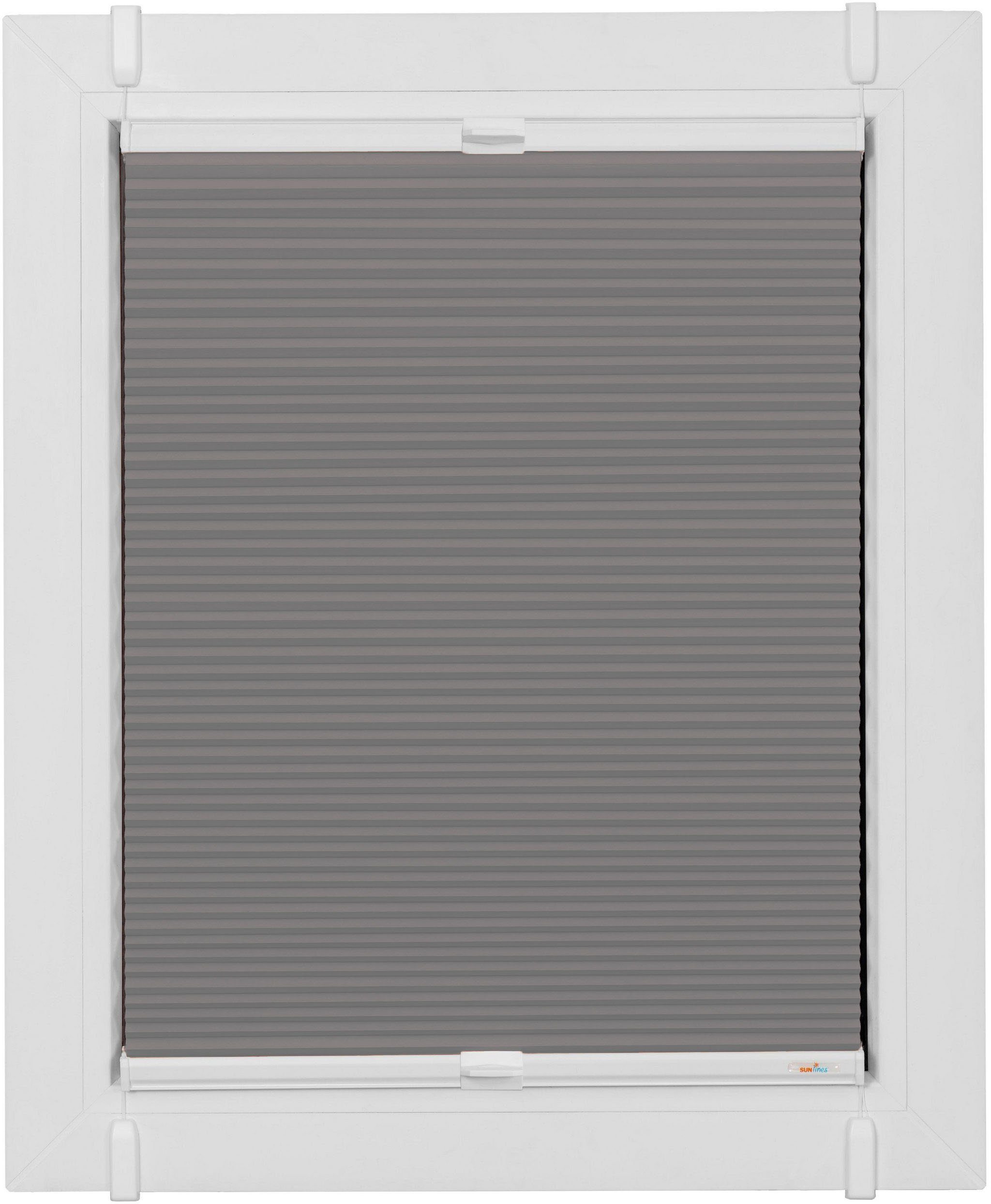 sunlines Plissee Start-up Style Honeycomb, verdunkelnd, ohne Bohren, verspannt, Klemmfix, verspannt mit Simply-Fix Klemmträger, Wabenplissee, nach Maß