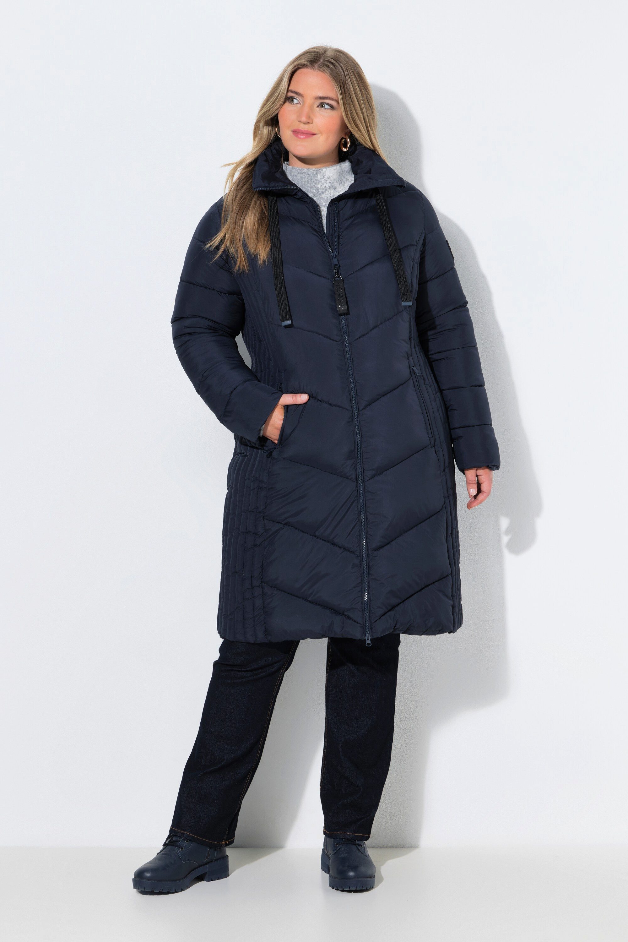 Ulla Popken Steppjacke HYPRAR Steppjacke wasserabweisend Stehkragen