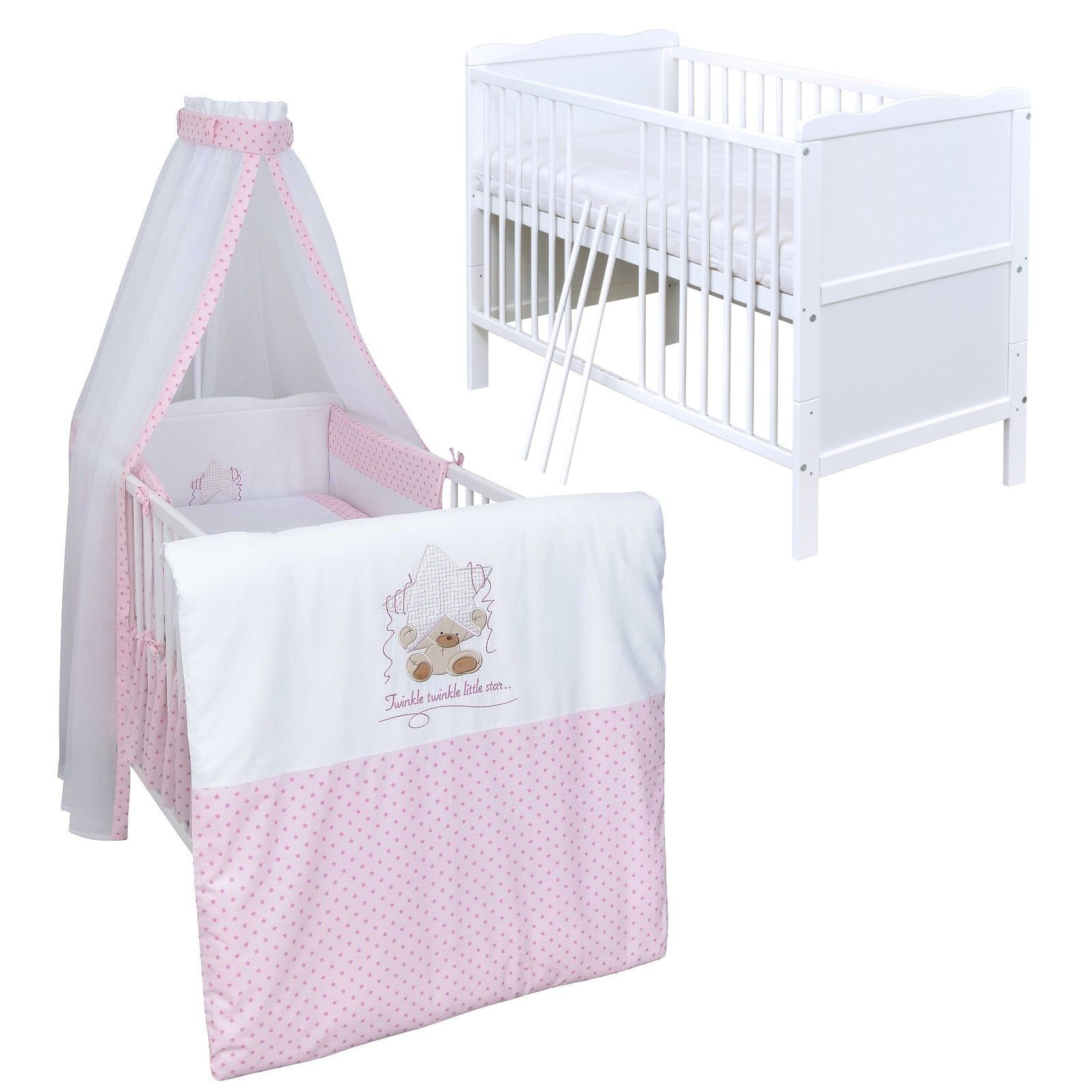 Baby-Delux Komplettbett Babybett Jack Komplettset, 10-tlg., Kinderbett 70x1 günstig online kaufen