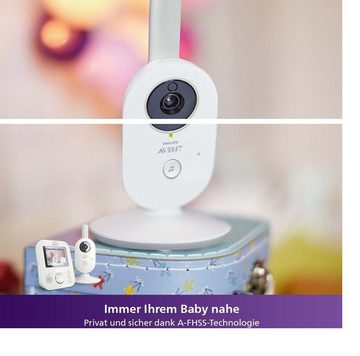 Philips Babyphone Kinderkamera, Baby Kamera, Babyphone, FHSS-Technologie, Eco-Mode, Nachtsicht,300m Reichweite,Strahlungsarm, Audio-Überwachung, Mikrofon, Babykamera mit Monitor, Video Kamera, Halterung, Philips Avent, Babyphone mit kamera, Camera babys, Avent, Gegensprechfunktion