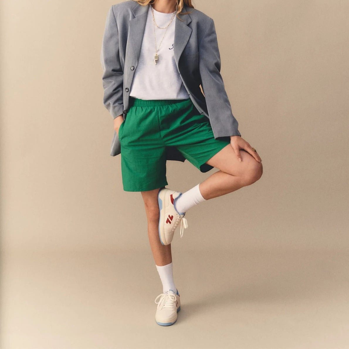 Zeta Ace 98 creamweiss/blau/rot Damen Sneaker