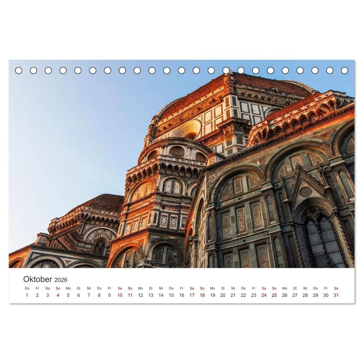 CALVENDO Monatskalender Florenz - Die Hauptstadt der Toskana. (Tischkalender 2026 DIN A5...