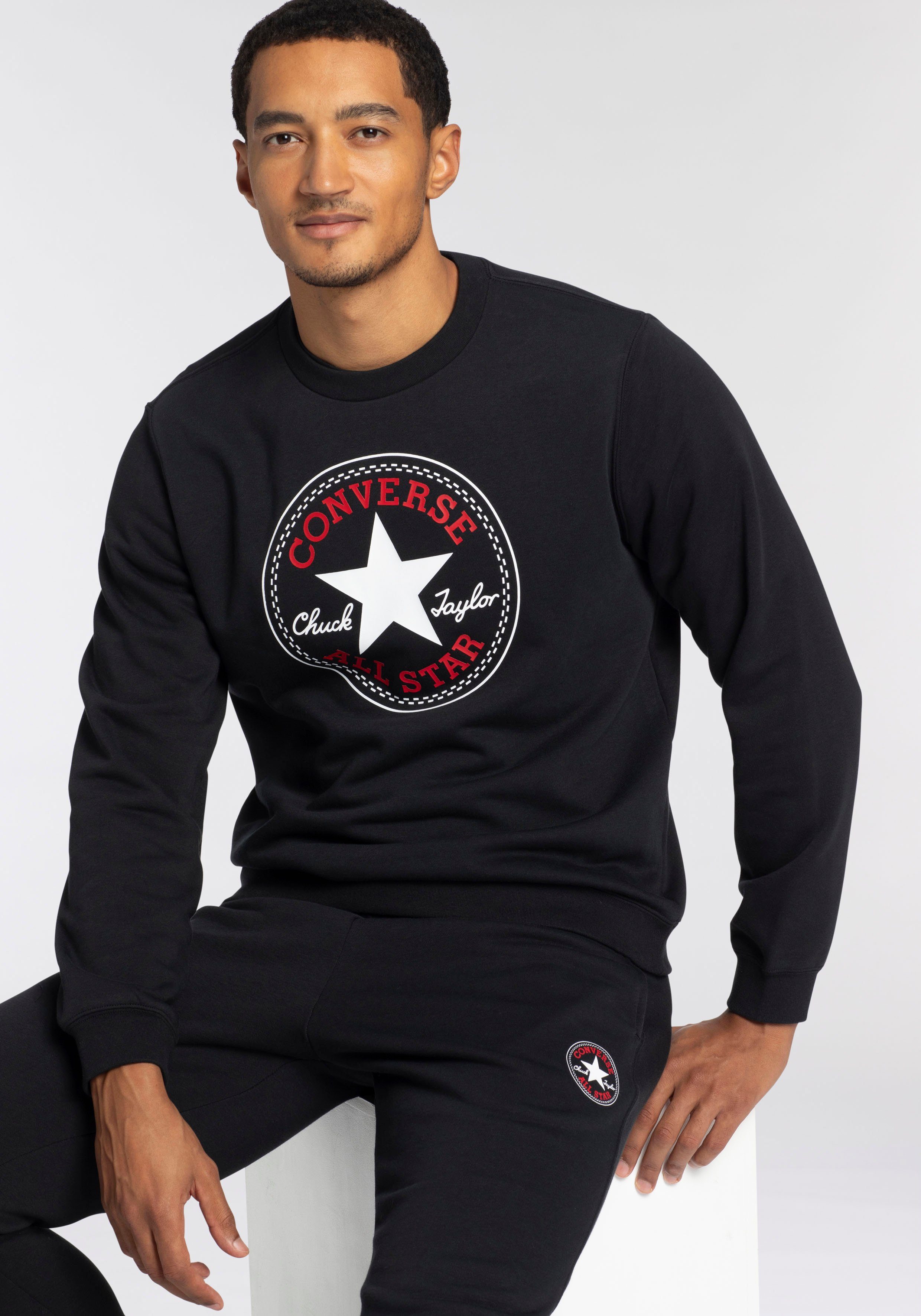 UNISEX Converse Sweatshirt ALL PATCH BRUSHED STAR black1 BACK