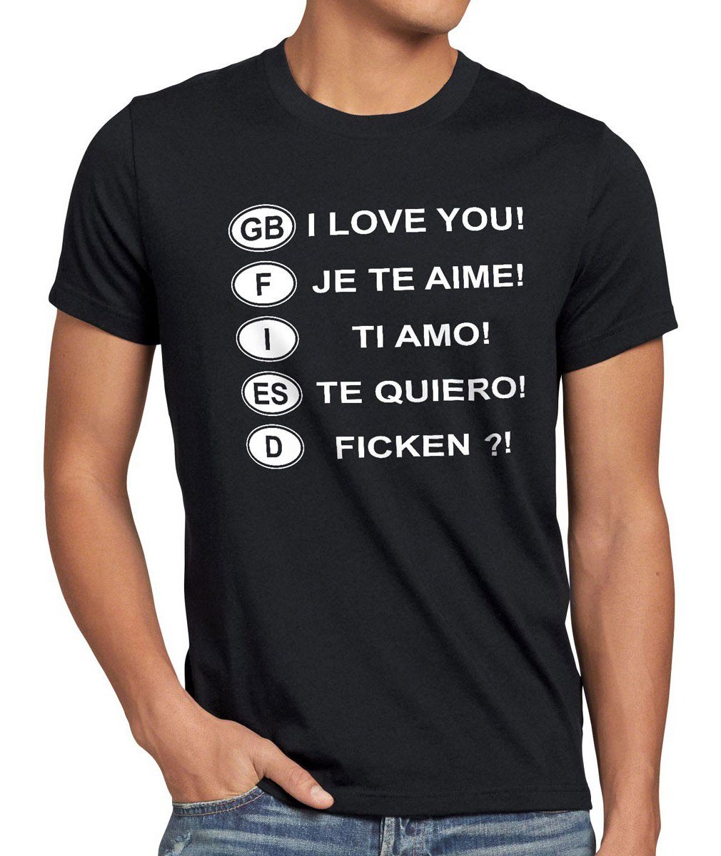 Mallorca Print-Shirt Kennzeichen Funshirt Herren Spruch Auto style3 Fun T-Shirt schwarz spass Urlaub Ficken