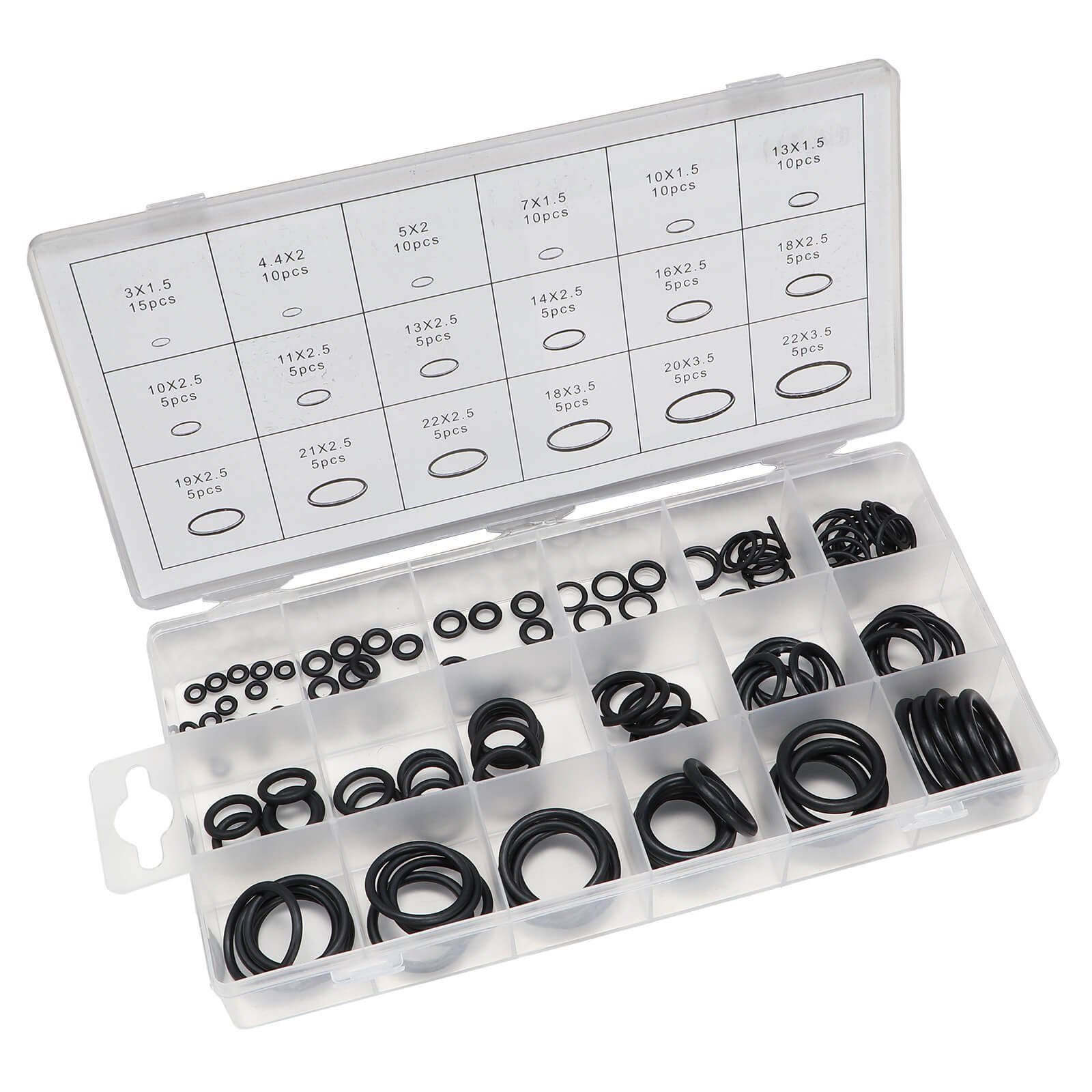 Beast O-Ringe Dichtringe Dichtungen Sortiment 125 teilig (125-St), 18 Größen, 3-22mm