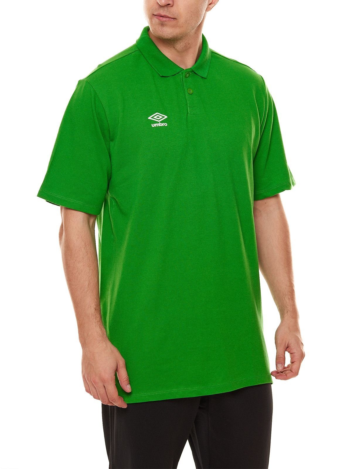 Polohemd Polo-Shirt Club Rundhalsshirt Grün Herren Golf-Shirt UMTM0323-065 Umbro Essential umbro modisches