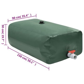 vidaXL Regentonne Wassertank mit Wasserhahn Faltbar 670 L PVC