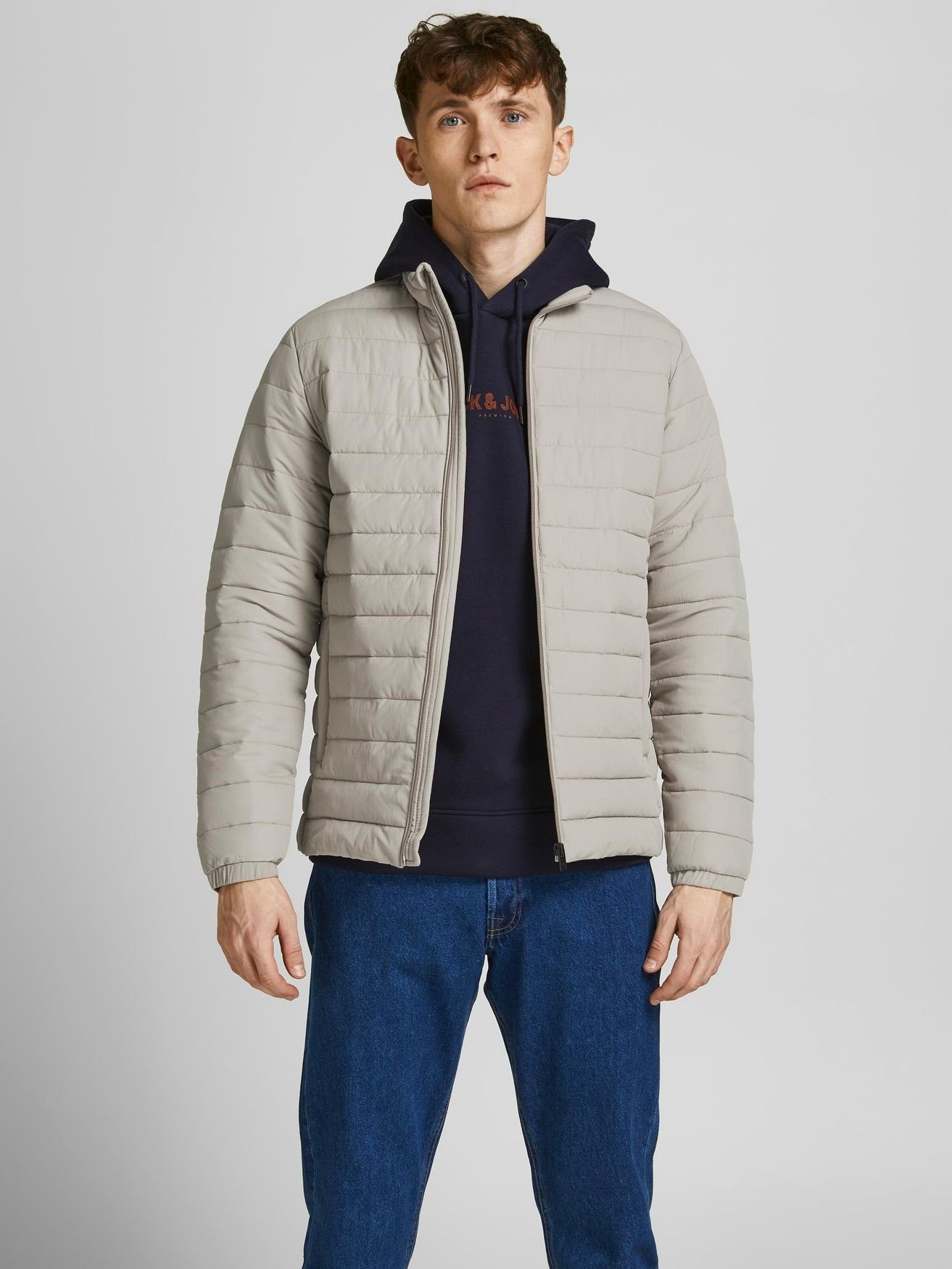 Jack & Jones Blouson Leichte Stepp Übergangsjacke Wattierter Blouson JJERECYCLE 4865 in Beige