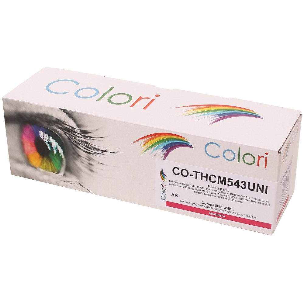 Colori Tonerkartusche, Kompatibler Toner für HP CB543A CE323A Magenta für CM1300 Series CM1312CB MFPCM1312CI MFP CM1312EB CM1312EI CM1312MFP CM1312NFI CM1312WB CM1312WI CM1500 CM1512A CM1512 von Colori