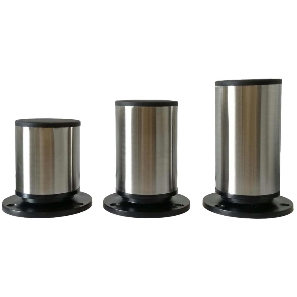 HOOZ Möbelfuß Möbelfuß Edelstahl 12cm - höhenverstellbar, (Set, 4-St., 12 cm), in 4 verschiedenen Größen