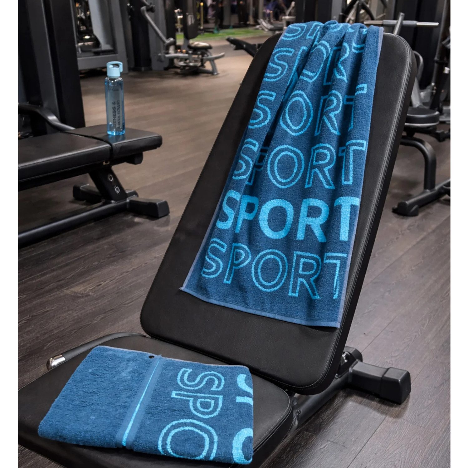Cawö Handtuch Cawö Fitness & Gym Handtuch 6292 Farbe 11 arctic Sport 50x130, Walkfrottier, 100% Baumwolle