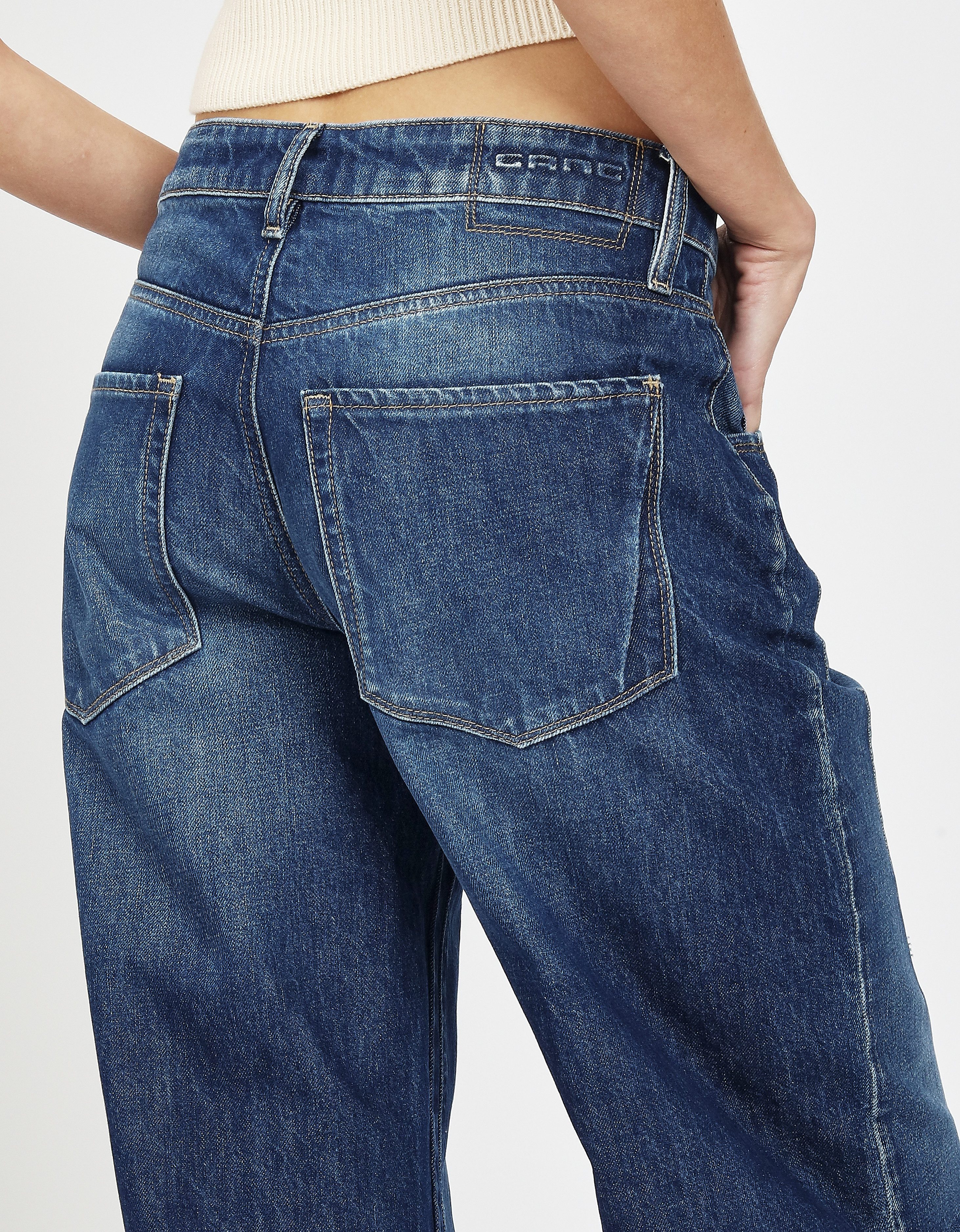 GANG Loose-fit-Jeans 94CLAIRE mit Bindegürtel und Naht am Oberschenkel, Baggy Fit