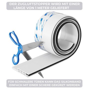 LIEBHEIM Zugluftstopper Zugluftstopper für Türen 90-100cm, mit Filzabschluss, selbstklebend