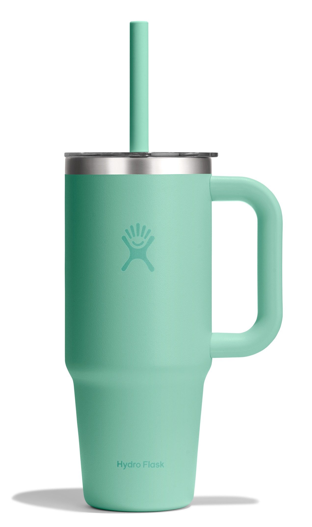 Hydro Flask Thermobecher 24 OZ Travel Tumbler Clear Lid, 710 ml, 1-tlg., Edelstahl, Kompatibel mit Eindrückzubehör der Größe Medium
