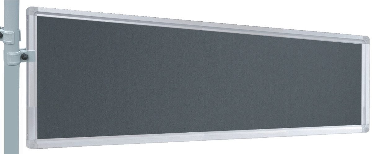 FRANKEN Wandtafel Präsentations-Stellwand 30x120 cm grau/Filz