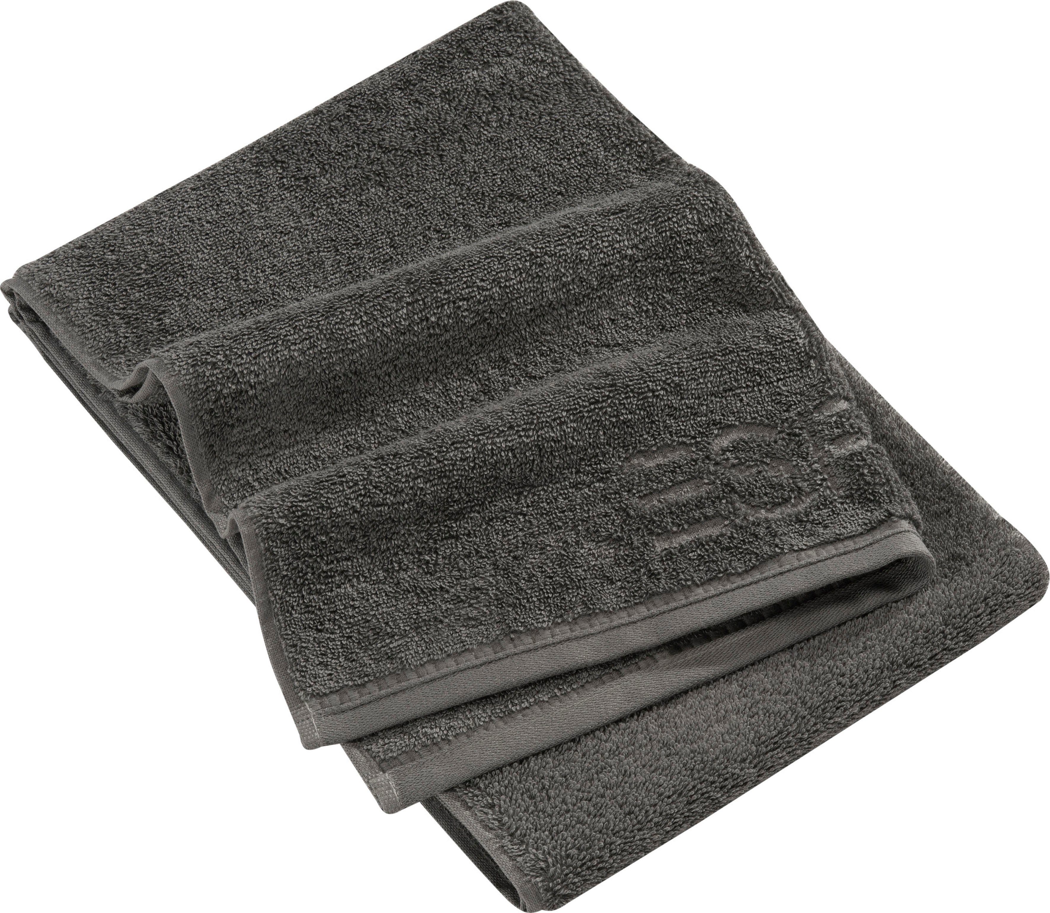 Solid, Esprit Handtuch vegan anthracite (1-St), Modern Webfrottier produziert