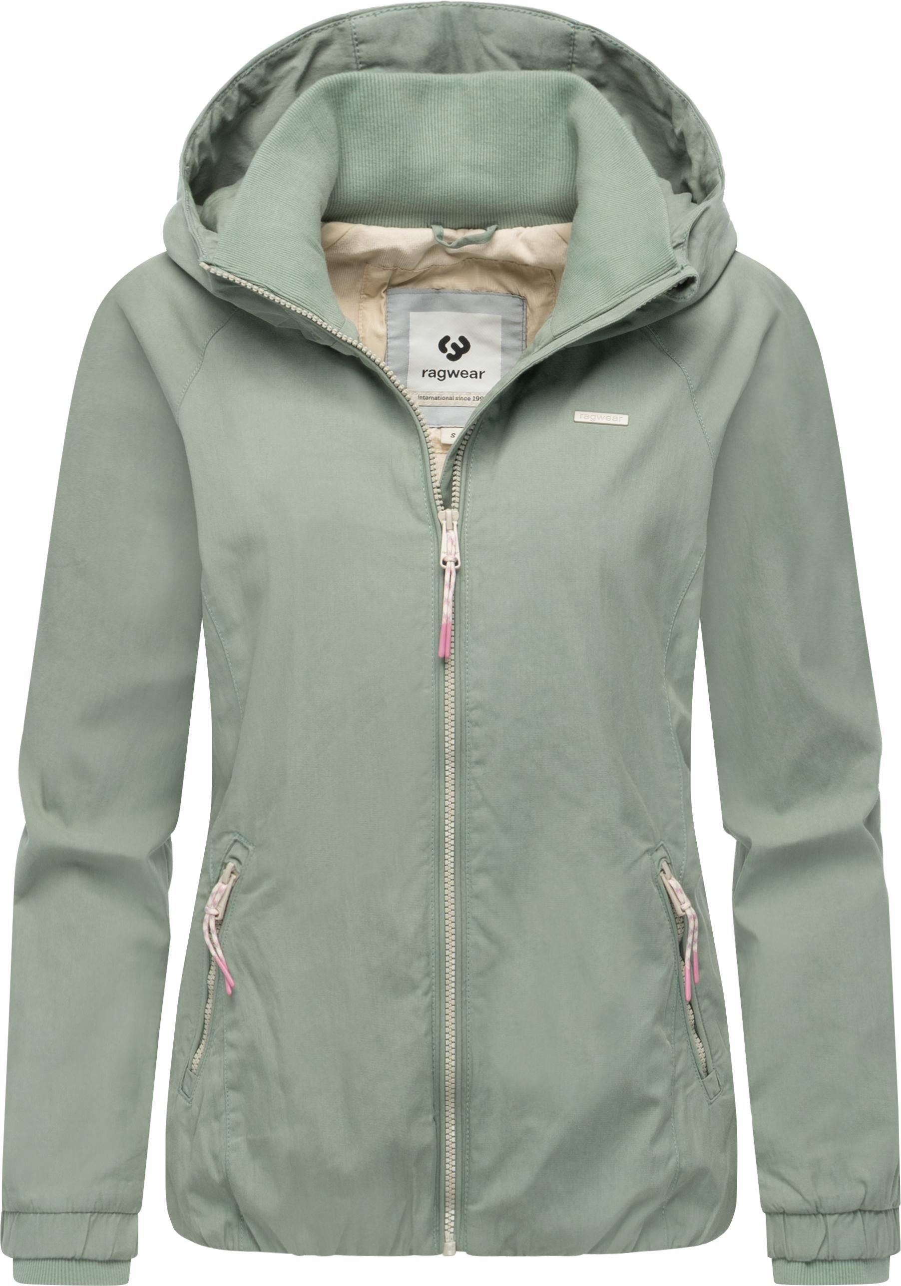 Ragwear Outdoorjacke Dizzie A YOUMODO Leichte Übergangsjacke mit großer Kapuze