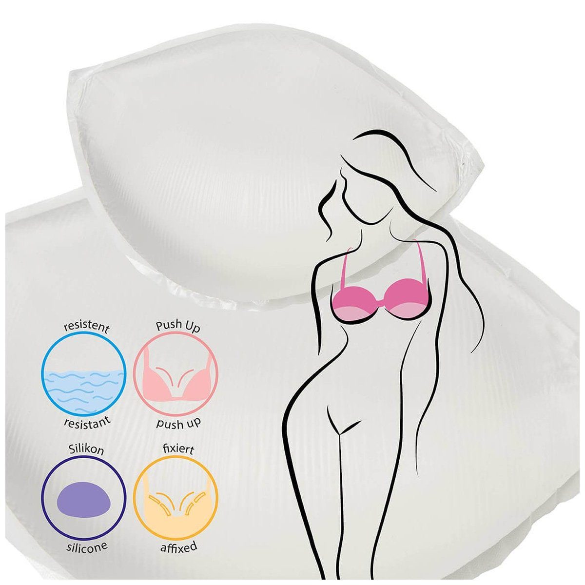 Miss Perfect BH-Einlagen W2G3900010202630, Silikon Triangel BH Einlage, Add-a-Size, Contour oder Push-up