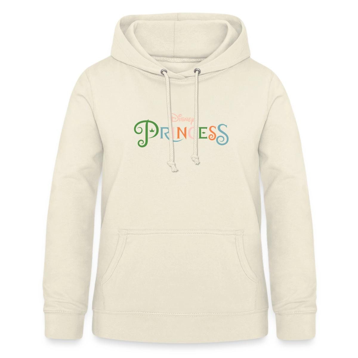 Spreadshirt Hoodie Disney Prinzessinnen Schriftzug Mit Logo Damen Hoodie (1-tlg)