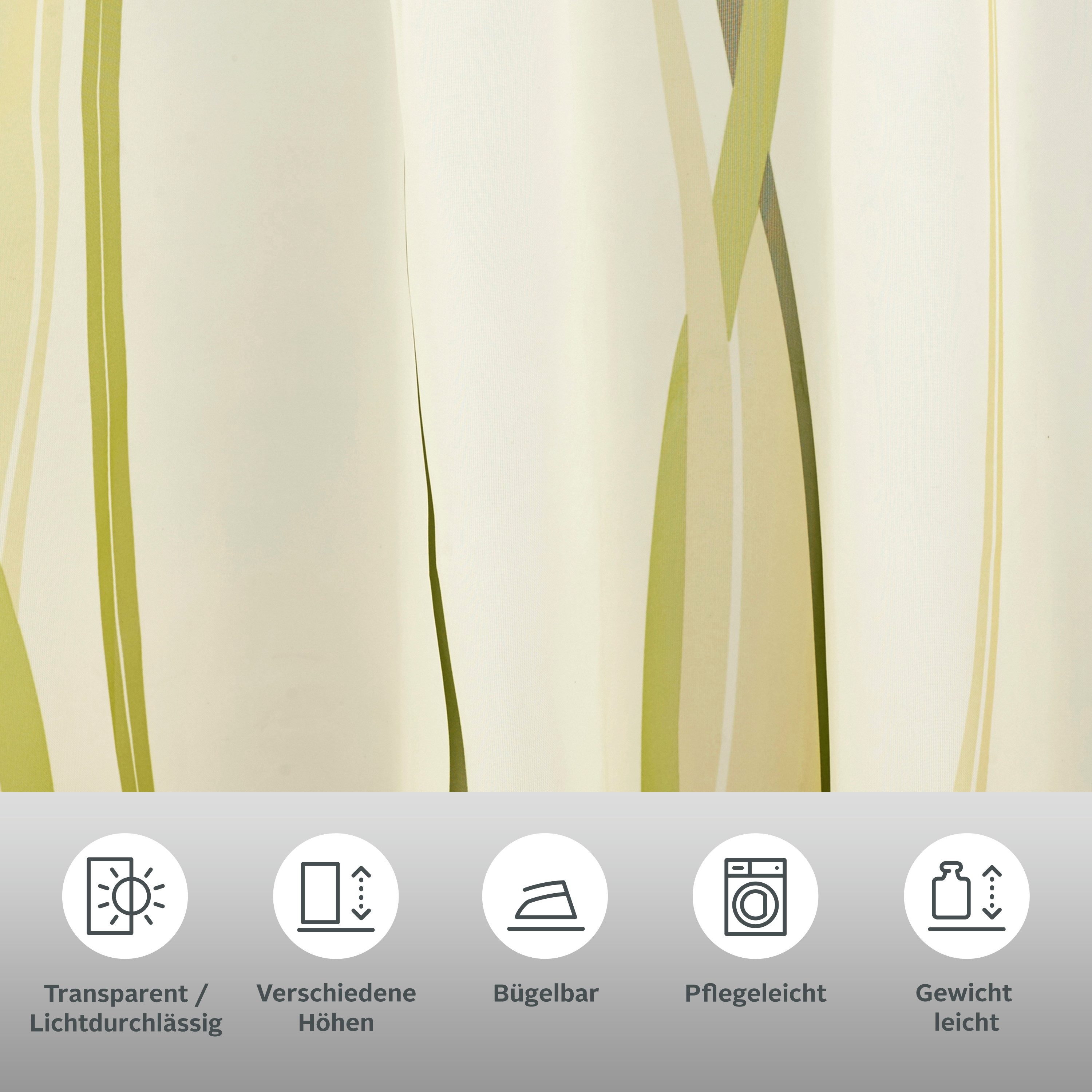 OTTO home Gardine DIMONA (2 St), Schlaufen, transparent, Voile, 2-er Set, V günstig online kaufen