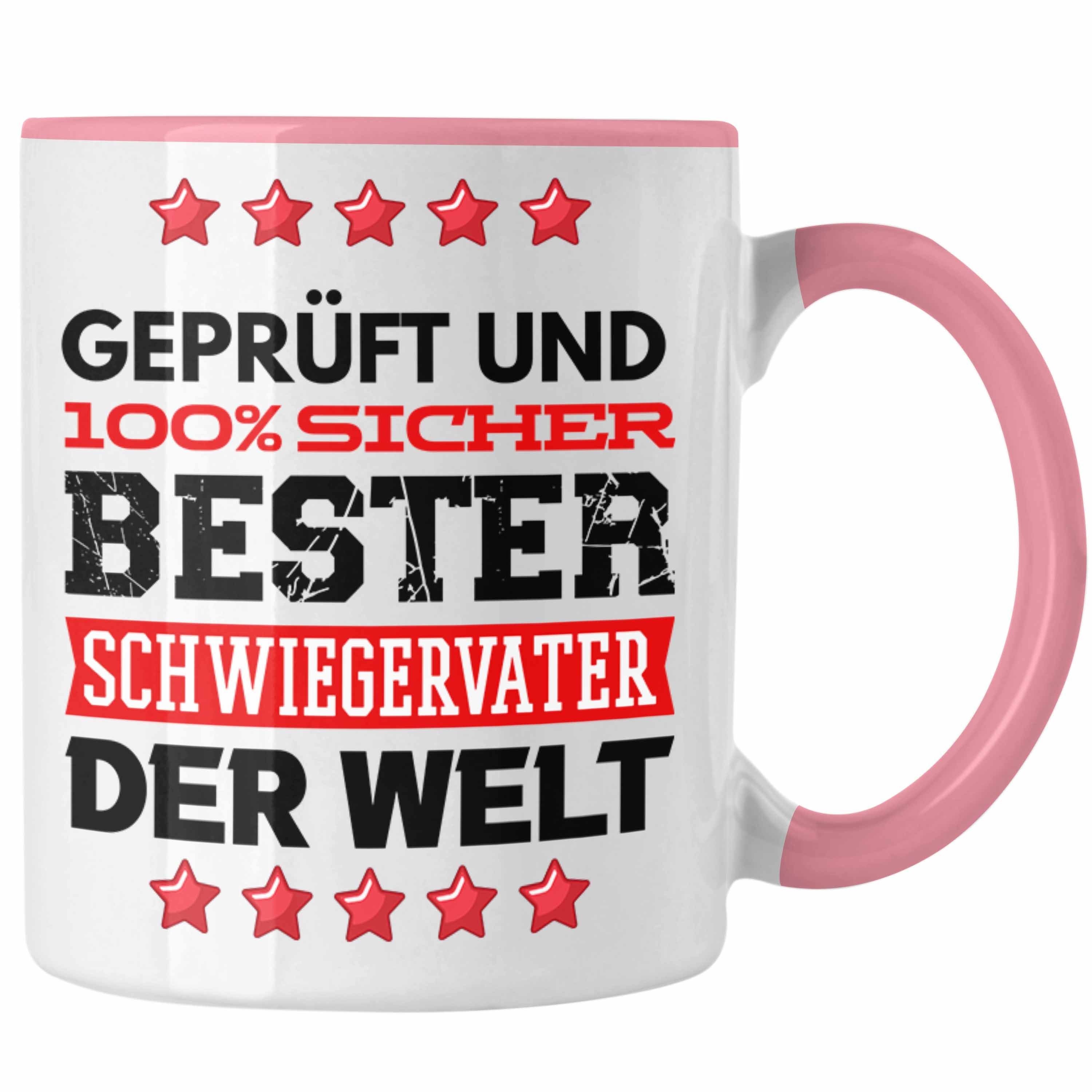 Trendation Tasse Schwiegervater Tasse Geschenk Geburtstag Spruch Bester Schwiegerpapa D Rosa