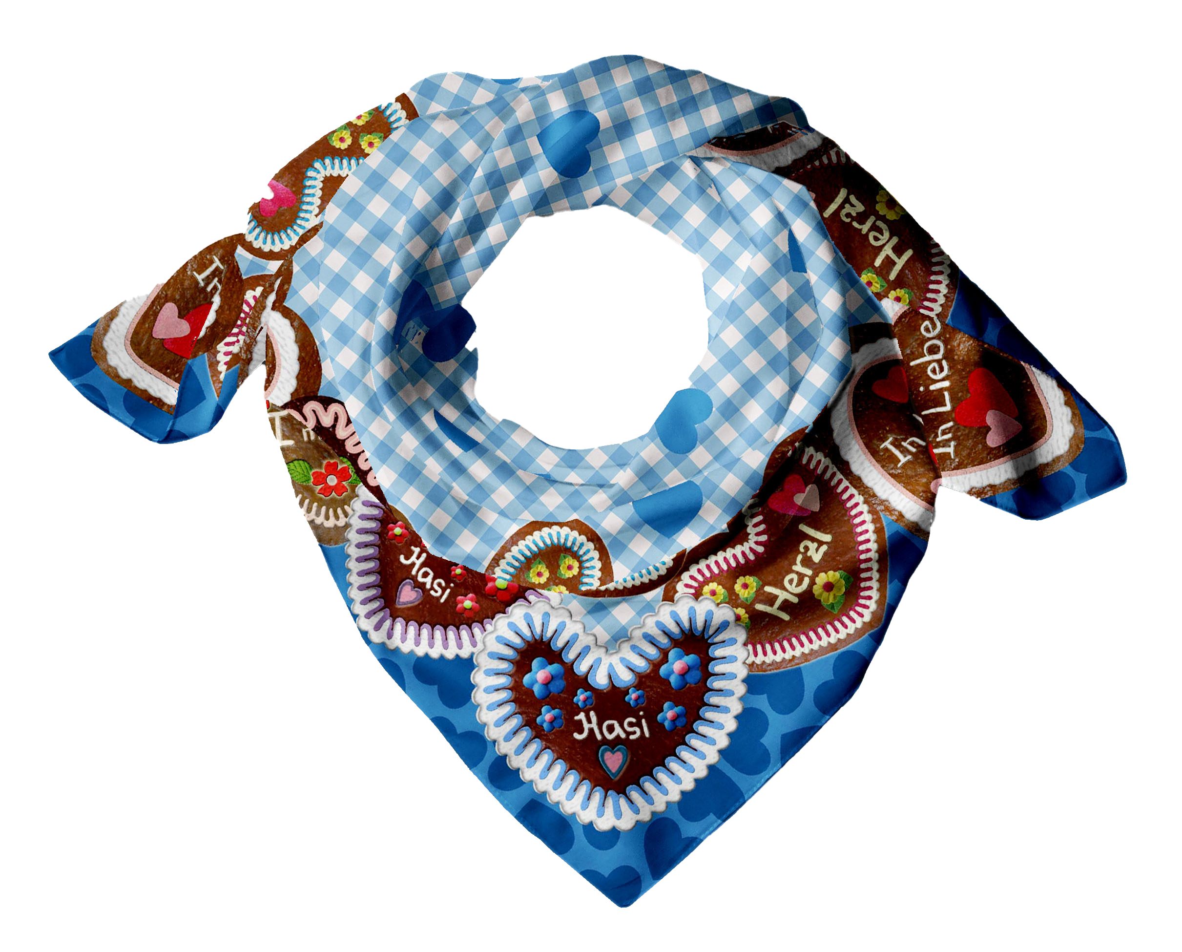 halsüberkopf Accessoires Nickituch Oktoberfest Herzilein, mit Lebkuchenherz günstig online kaufen