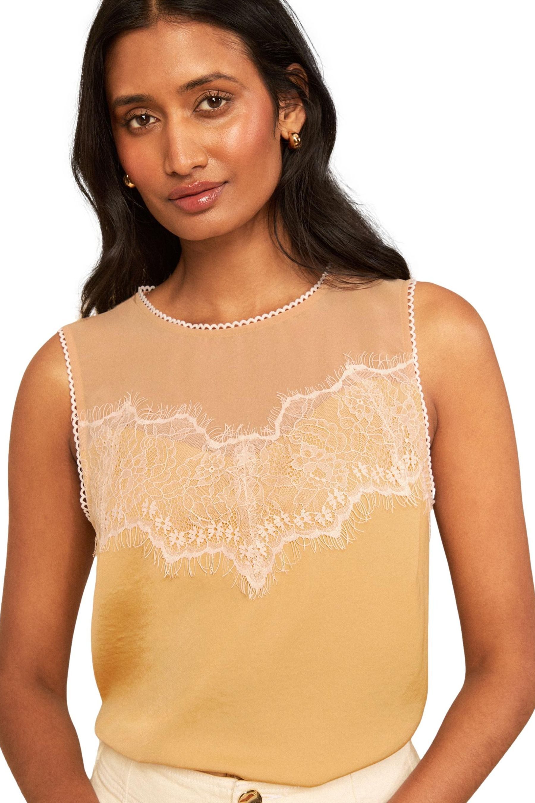 Love & Roses Satinbluse Love & Roses Oberteil mit Spitze & Satin, Regular (1-tlg)