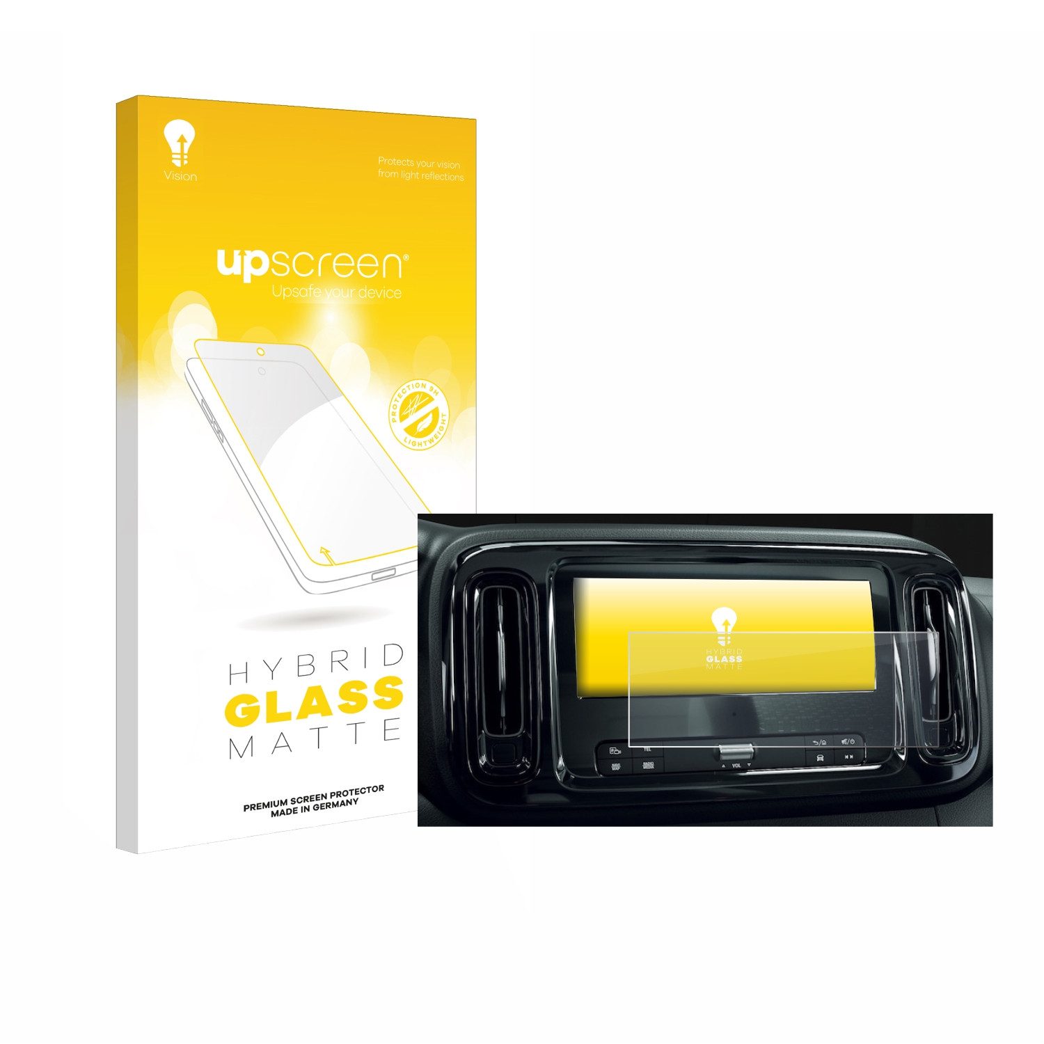 upscreen Displayschutzglas Folie für Mercedes-Benz Vito MBUX 10.25" (2022), Schutzfolie Glas Panzer Display Schutz matt