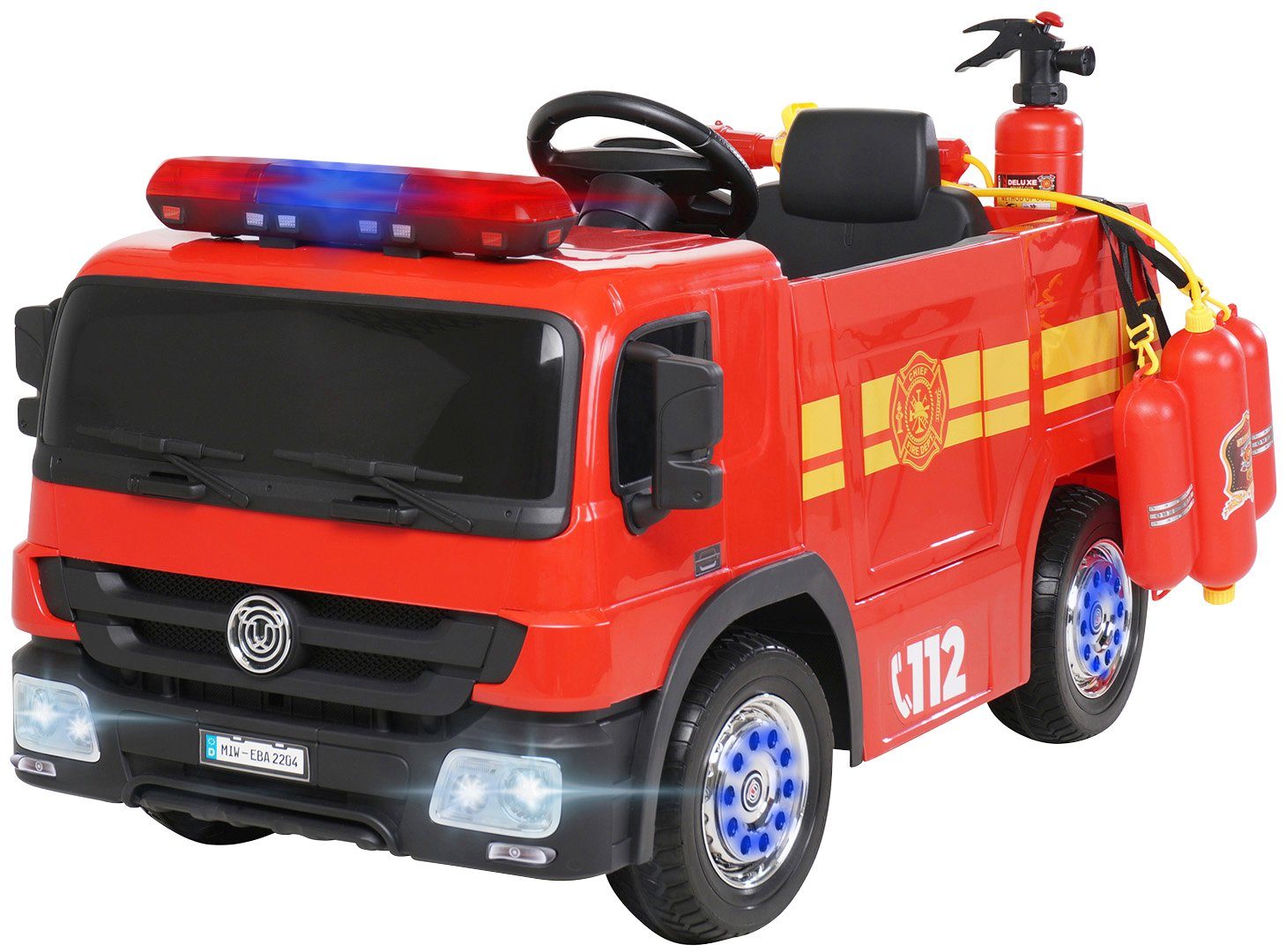 MIWEBA Elektro-Kinderauto »Feuerwehr SX1818 rot«, für ...