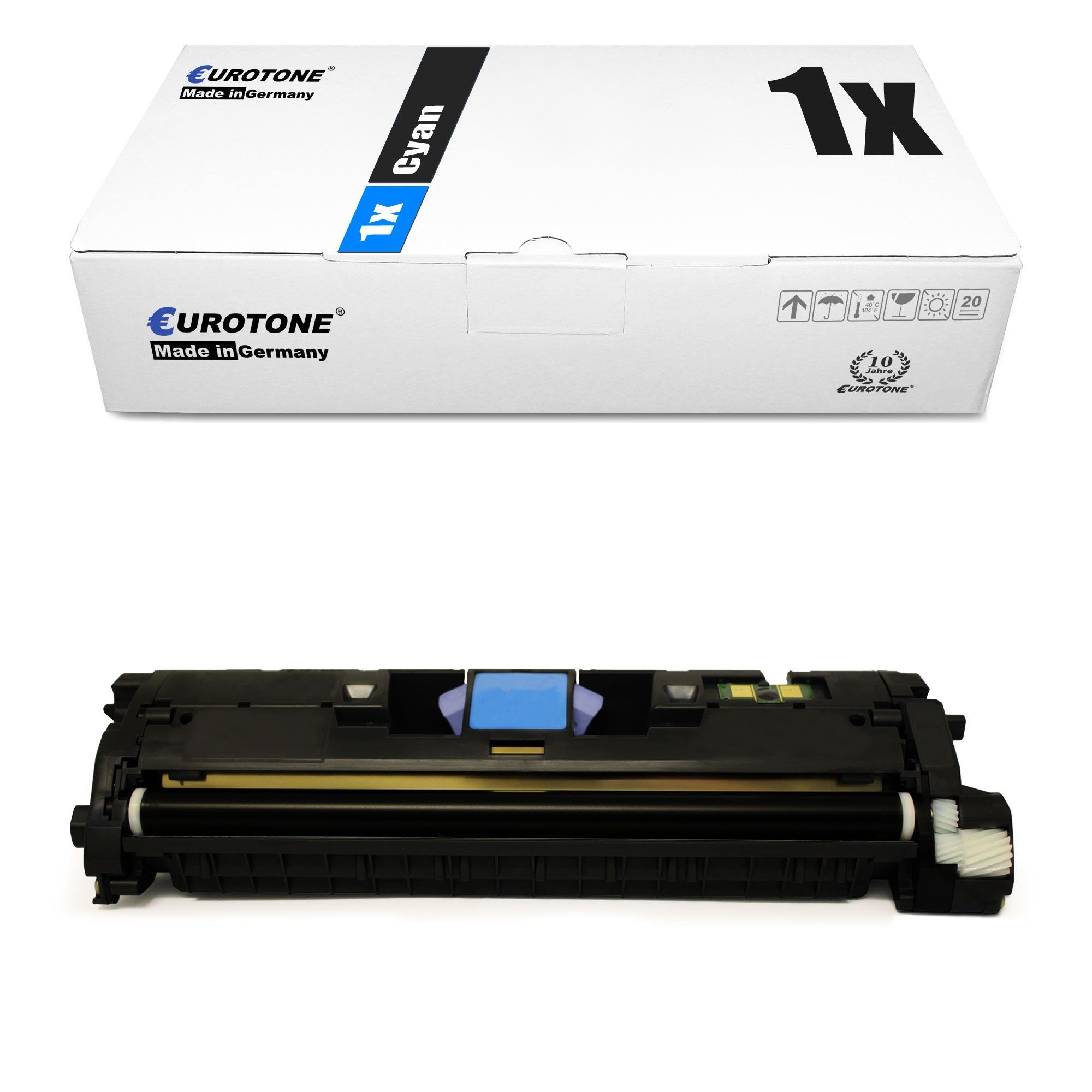 Eurotone Tonerkartusche Toner ersetzt HP C9701A 121A fr 1500 2500 Cyan