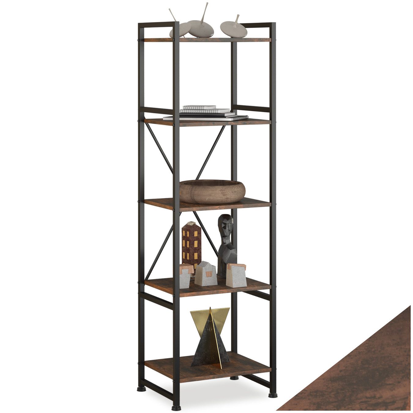 tectake Bücherregal Regal, Set 1-tlg., Industrial günstig online kaufen